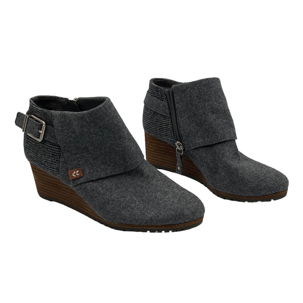 Dr Scholl's Create Gray Wedge Ankle Boots Size 6.5 Women's